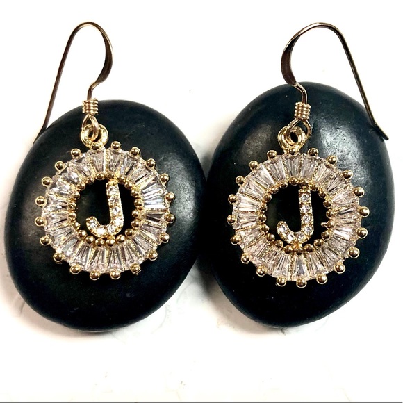 Initial J Earrings, Letter J, Personalized J, Boho - Picture 5 of 9